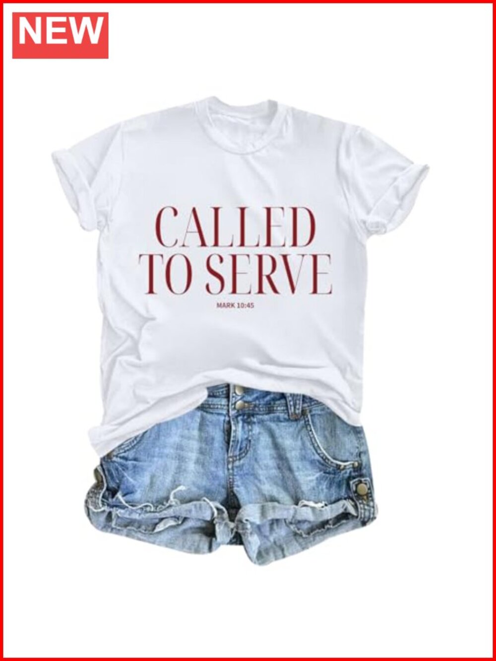 Christian Graphic Tee Called to Serve Faith T-Shirt Cotton